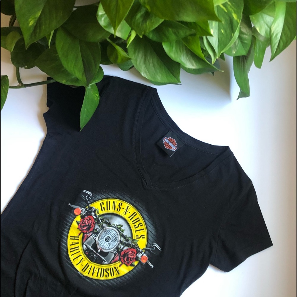 Harley Davidson Guns and Roses t-shirt